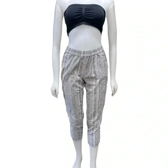 Roots Hemp Collection Black  White Capri Size Small - Picture 2 of 10